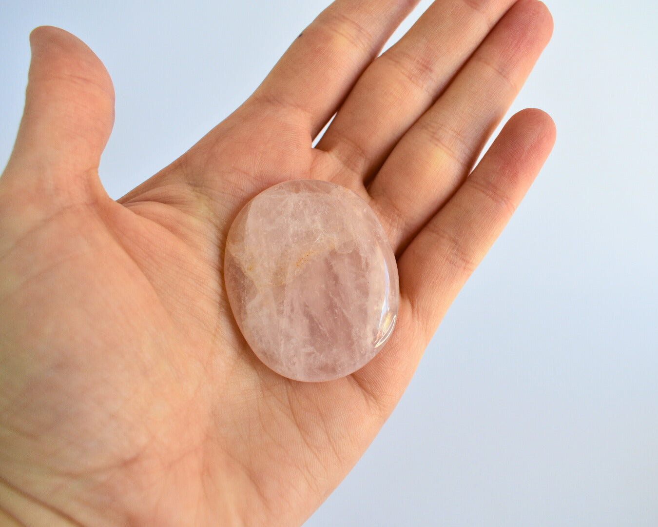 Rose Quartz - Palm Stone