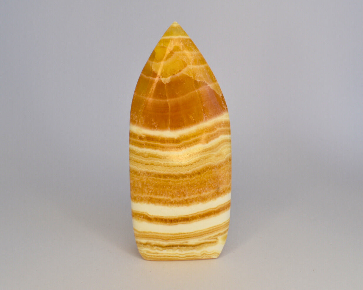 Honey Calcite - Palm Stone Point