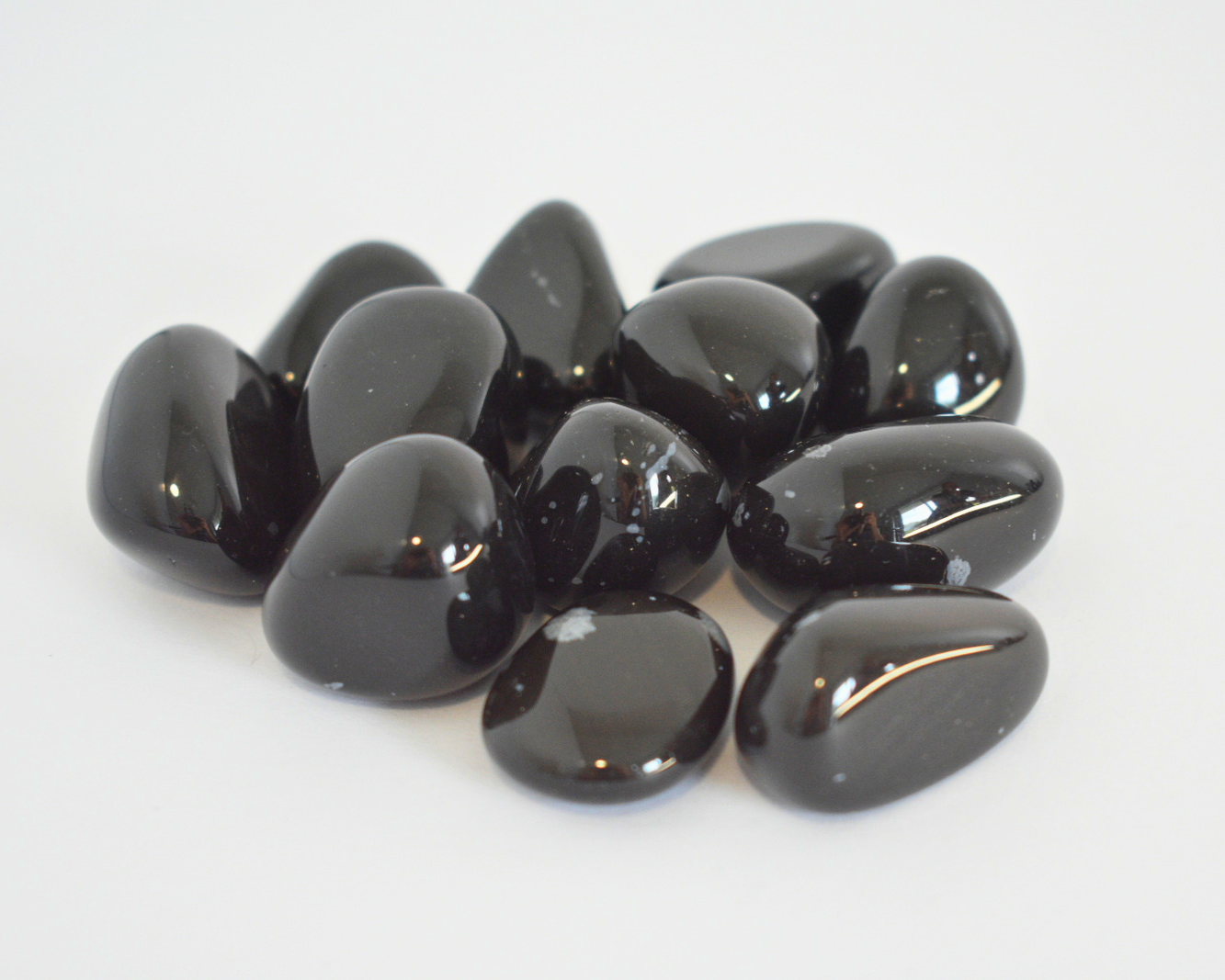Black Obsidian - Snowflake - Tumble Stone
