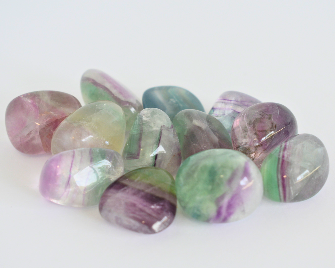 Rainbow Fluorite - Tumble Stone
