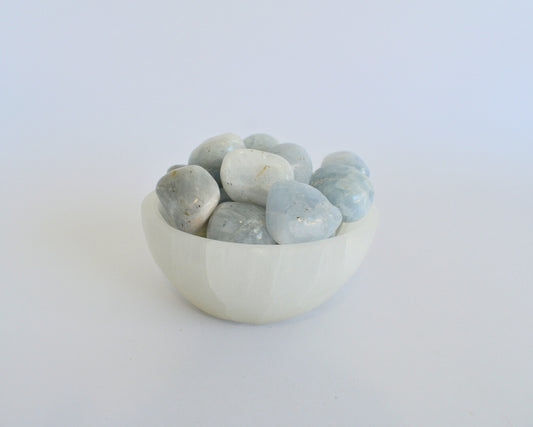 Blue Calcite - Tumble Stone