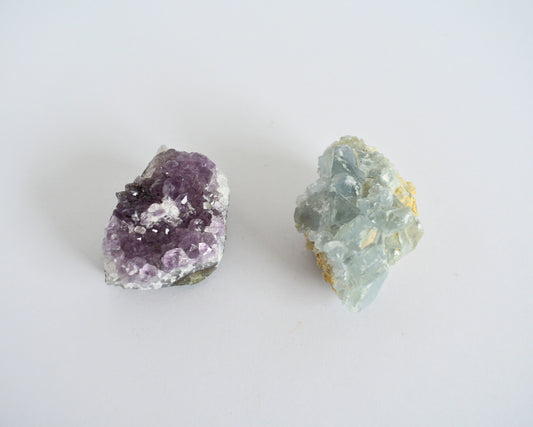 Amethyst and Celestite Mini Cluster Bundle