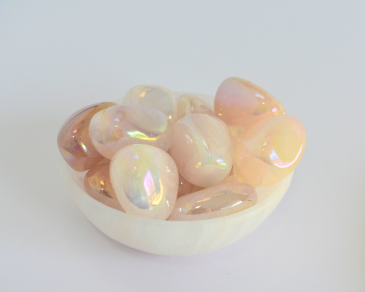 Angel Aura Rose Quartz - Tumble Stone