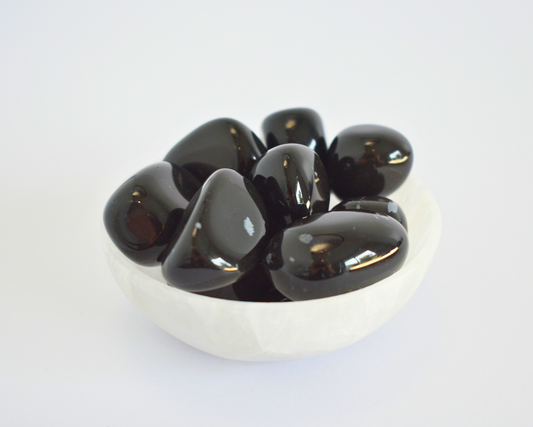 Black Obsidian - Snowflake - Tumble Stone